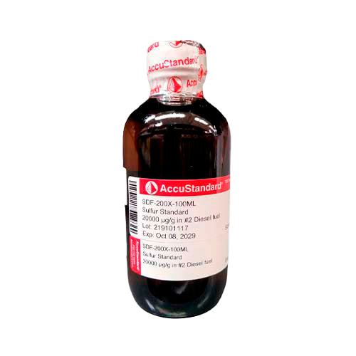 11389. STD AZUFRE 20000UG/G EN COMBUSTIBLE DIESEL #2 100ML - ACCUSTANDARD