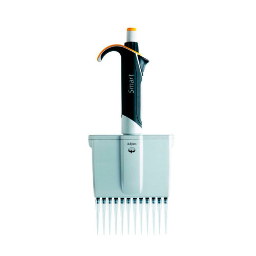 953. MICROPIPETA MULTICANAL 12 CANALES VOLUMEN VARIABLE 2-20UL (CON INCREMENTOS 0.0200) DOBLE O RING, FACIL DESARMADO, MANIFOLD ROTABLE 360° MOD. SMART AUTOCLAVABLE ACCUMAX