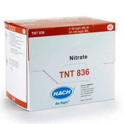 54906. TEST EN CUBETA TNTPLUS P/NITRATO RANGO ALTO (5-35 MG/L) 25 PRUEBAS HACH