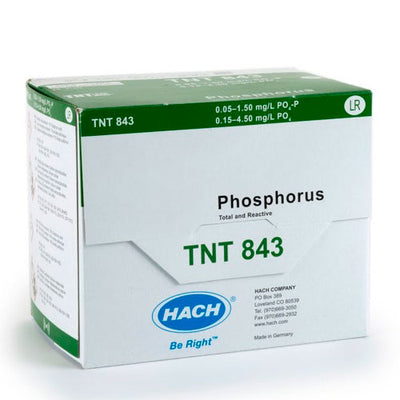 54869. PRUEBA EN CUBETA TNTPLUS P/FOSFORO REACTIVO Y TOTAL BAJO RANGO 0.15-4.50MG/L P/25 PRUEBAS HACH
