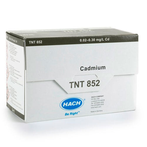 30536. REACTIVO P/CADMIO TNTPLUS (0.02-0.30MG/L) C/25 PRUEBAS HACH