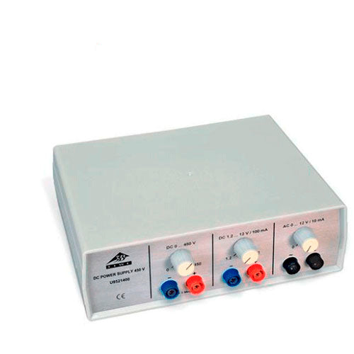 23356. FUENTE DE ALIMENTACION C/3 SALIDAS P/EL SUMINISTRO ELECTRICO EN EXPERIMENTOS C/ELECTROMETRO U8521400, CC 450 V  (115V, 50/60HZ) 3B SCIENTIFIC