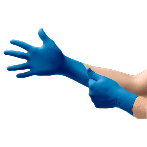 27783. GUANTES DE NITRILO AZUL SIN POLVO, DEDOS TEXTURIZADOS ULTRASENSE TALLA EXTRAGRANDE PAQUETE C/100 PIEZAS MICROFLEX