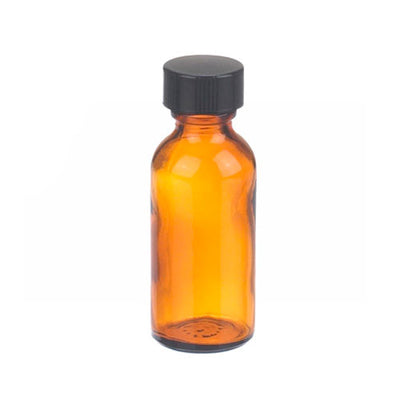 4282. FRASCO VIDRIO AMBAR 473ML (16OZ) BOCA ANGOSTA C/TAPA NEGRA DE POLIPROPILENO PAQUETE C/2 PIEZAS - WHEATON