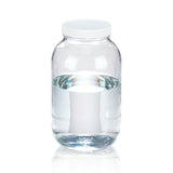 11632.FRASCO VIDRIO CLARO 1922ML (65OZ) BOCA ANCHA C/TAPA BLANCA DE POLIPROPILENO LINER PVC  - WHEATON