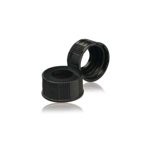 17616. TAPON FENOLICO NEGRO 15-425 C/PARTE SUPERIOR ABIERTA CAJA C/200 PIEZAS - WHEATON