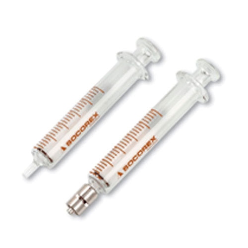 52041. JERINGA DE VIDRIO 10ML LUER LOCK METALICA C/3 SOCOREX DOSYS WHEATON