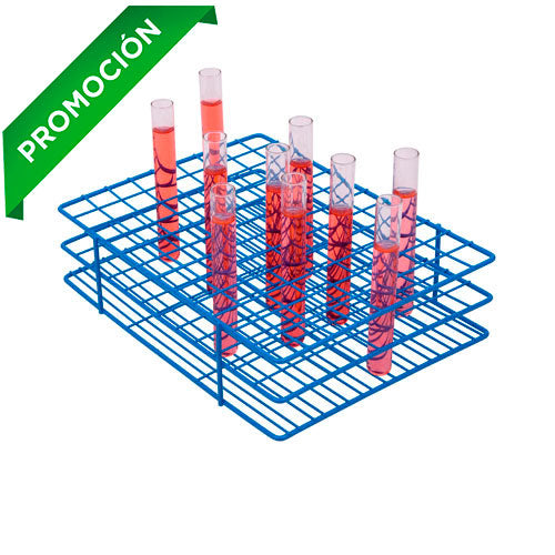 23691. GRADILLA P/108 TUBOS DE ENSAYE 13-16MM, DE ALAMBRE POXYGRID COLOR AZUL BEL-ART