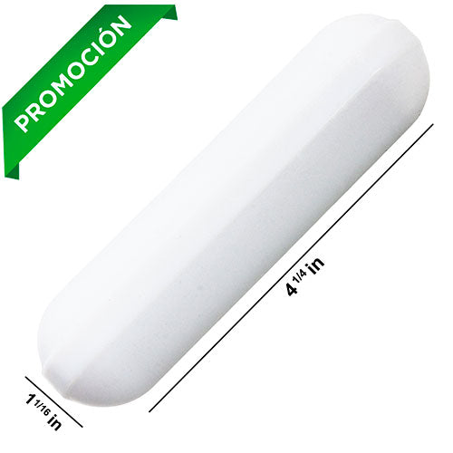 5129. BARRA MAGNETICA POLIGONO DE TEFLON 27 X 108MM GIGANTE BLANCA SIN ANILLO - BEL-ART