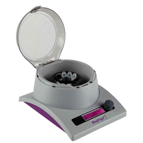 51132. CENTRIFUGA DE ALTA VELOCIDAD Y AGITADOR MAGNETICO 3LT, 500-12500RPM MAGFUGE COLOR GRIS/MORADO - HEATHROW