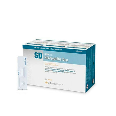 51582. PRUEBA RAPIDA SIMULTANEA VIH/SIFILIS DUO C/25 PRUEBAS REGISTRO SANITARIO 3021R2013 SSA BIOLINE