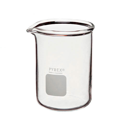 10716. VASO DE PRECIPITADO DE VIDRIO 250ML PARED GRUESA PAQUETE C/2 PIEZAS PYREX