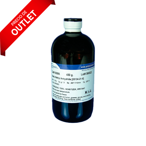 24794. ANHIDRIDO DE METILO NADICO (NMA) CAS 25134-21-8 P/CURADO DE RESINAS EPOXICAS 500GR POLYSCIENCES