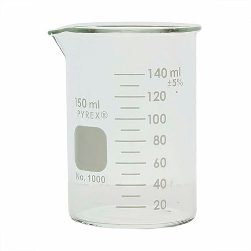 5793. VASO DE PRECIPITADO DE VIDRIO 150ML FORMA BAJA GRIFFIN PAQUETE C/5 PIEZAS PYREX