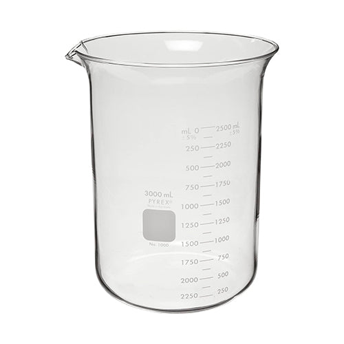 10715. VASO DE PRECIPITADO DE VIDRIO 3LT FORMA BAJA GRIFFIN  - PYREX