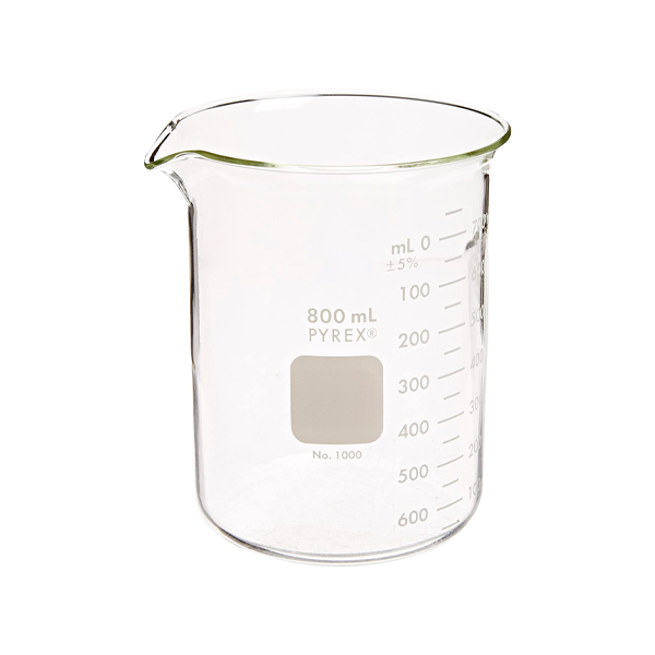 2906. VASO DE PRECIPITADO DE VIDRIO 800ML FORMA BAJA GRIFFIN PAQUETE C/2 PIEZAS PYREX