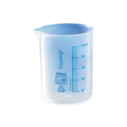 10611. VASO DE PRECIPITADO DE PLASTICO 250ML FORMA BAJA PAQUETE C/3 PIEZAS - CORNING