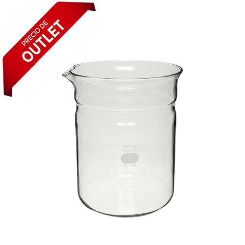 2593. VASO DE PRECIPITADO DE VIDRIO 3LT C/ASA - PYREX