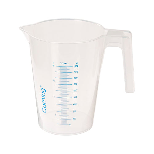 10717. JARRA DE PLASTICO 1LT GRADUADA C/ASA PAQUETE C/2 PIEZAS PYREX