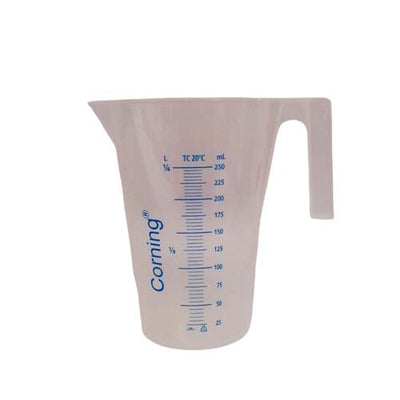 15065. JARRA DE PLASTICO 250ML GRADUADA C/ASA PAQUETE C/5 PIEZAS - PYREX