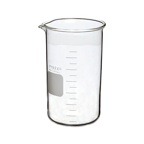 11511.VASO DE PRECIPITADO DE VIDRIO 100ML FORMA ALTA C/PICO BERZELIUS PAQUETE C/5 PIEZAS - PYREX