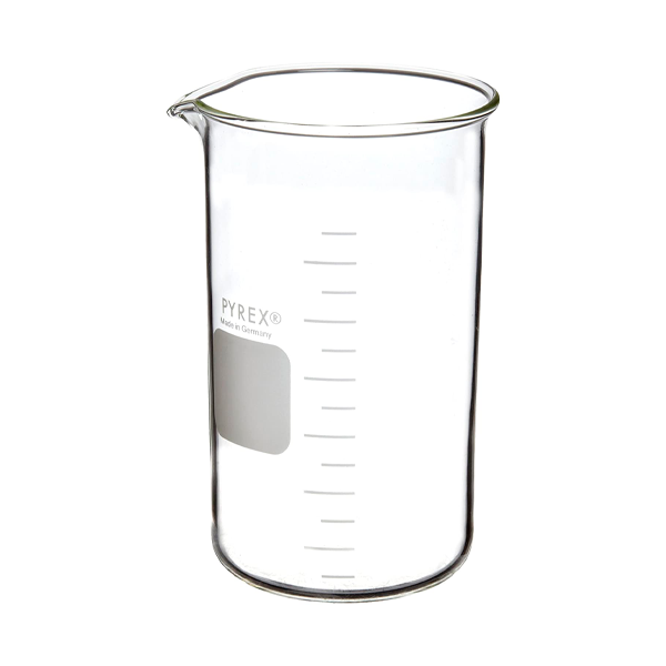 2837. VASO DE PRECIPITADO DE VIDRIO 1LT FORMA ALTA C/PICO BERZELIUS - PYREX