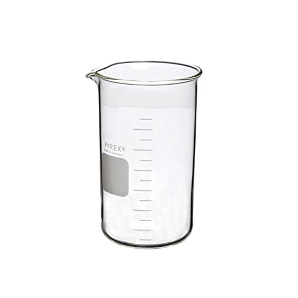 2770. VASO DE PRECIPITADO DE VIDRIO 200ML FORMA ALTA C/PICO BERZELIUS PAQUETE C/5 PIEZAS - PYREX