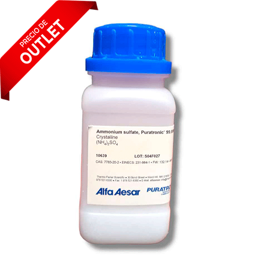 23391. SULFATO DE AMONIO PURATRONIC 99.999% (BASE METALICA) 50GR ALFA AESAR