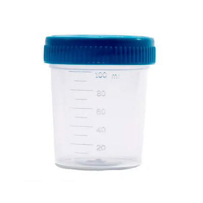 50026. VASO NO ESTERIL TAPA AZUL 7.2X7.0X6.0CM C/50 - SYM