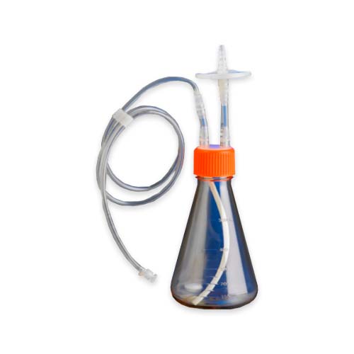 16107. MATRAZ ERLENMEYER DE POLICARBONATO 500ML C/TUBO DE INMERSION 1/8 LUER LOCK MACHO ESTERIL - CORNING