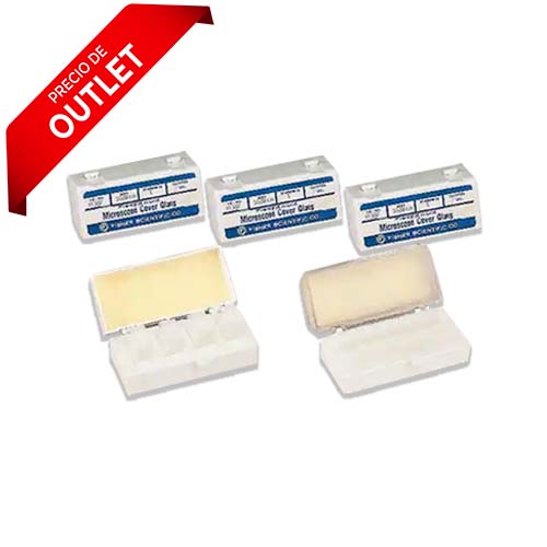 22303. CUBREOBJETOS 24X55MM DE VIDRIO RECTANGULAR, GROSOR 0.13-0.17MM C/1OZ(28G)  PAQUETE C/2 PIEZAS FISHERBRAND