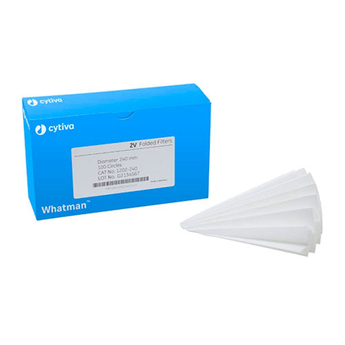 26762. PAPEL FILTRO #2V 24CM, 8UM PLISADO C/100 WHATMAN