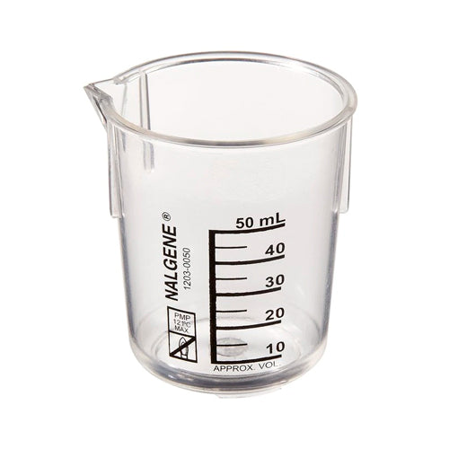 11079. VASO DE PRECIPITADO DE POLIMETILPENTANO 50ML PAQUETE C/3 PIEZAS - NALGENE