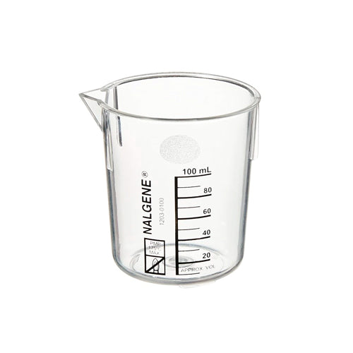 11748. VASO DE PRECIPITADO DE POLIMETILPENTANO 100ML PAQUETE C/2 PIEZAS - NALGENE