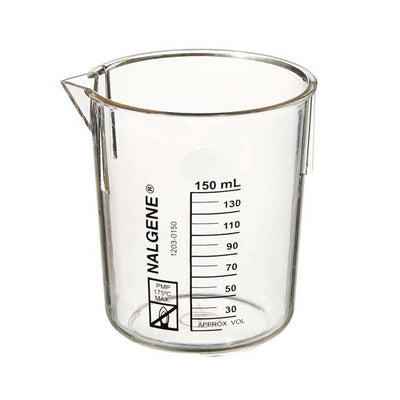 13621. VASO DE PRECIPITADO DE POLIMETILPENTANO 150ML FORMA BAJA GRIFFIN, GRADUADO NALGENE