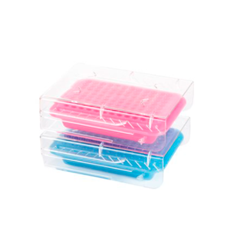 13228.ENFRIADOR DE PCR P/96 TUBOS DE 0.2-0.5ML COLOR ROSA Y AZUL CLARO PAQUETE C/2 PIEZAS - HEATHROW