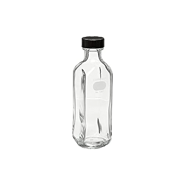 2722. BOTELLA DE VIDRIO P/DILUCION DE LECHE 160ML BOCA ANGOSTA C/TAPON DE ROSCA PYREX