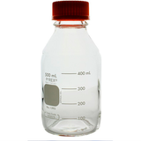 50383. FRASCO VIDRIO CLARO 500ML P/MEDIO DE CULTIVO GRADUADO C/TAPON DE ROSCA NARANJA - PYREX