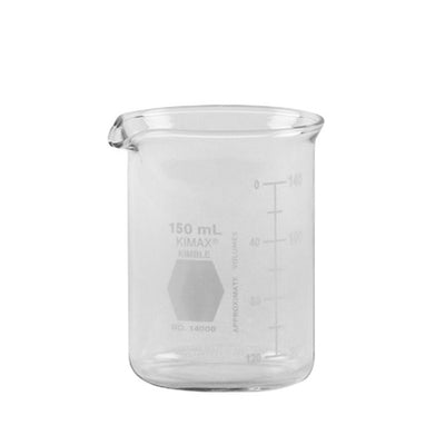 10843. VASO DE PRECIPITADO DE VIDRIO 150ML FORMA BAJA GRIFFIN C/3 KIMAX