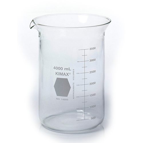 5670. VASO DE PRECIPITADO DE VIDRIO 4LT FORMA BAJA GRIFFIN -  KIMAX