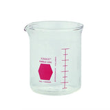 2020. VASO DE PRECIPITADO DE VIDRIO 250ML FORMA BAJA GRIFFIN DECORADO EN ROJO GRADUADO PAQUETE C/2 PIEZAS - KIMAX