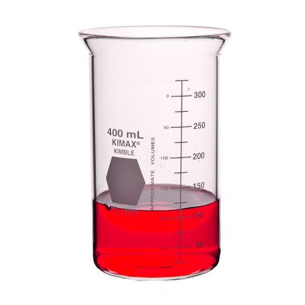 2015.  VASO DE PRECIPITADO DE VIDRIO F/ALTA BERZELIUS S/PICO 400ML C/2 KIMAX