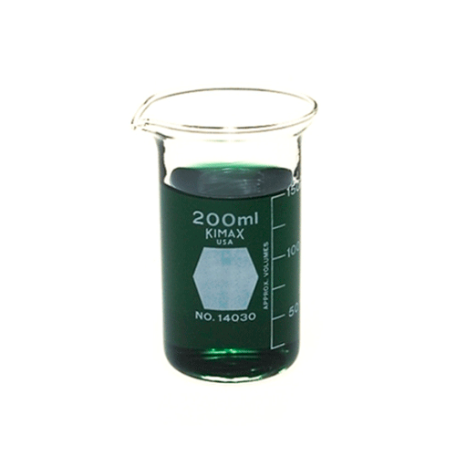 24668. VASO DE PRECIPITADO DE VIDRIO 100ML BERZELIUS FORMA ALTA C/PICO, GRADUADO PAQUETE C/2 PIEZAS KIMAX