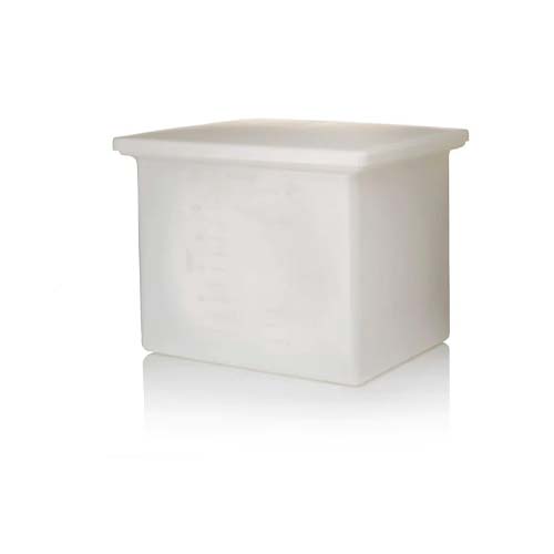 14090. TANQUE RECTANGULAR LLDPE 60LT (16GAL) C/TAPA - NALGENE