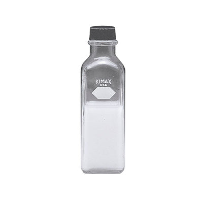 2928. FRASCO VIDRIO CLARO 200ML P/DILUCION DE LECHE, CUADRADO C/2 - KIMAX