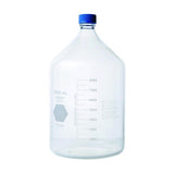 4896. FRASCO VIDRIO CLARO 10LT GL45 C/TAPA AZUL Y ANILLO DE POLIPROPILENO - KIMAX