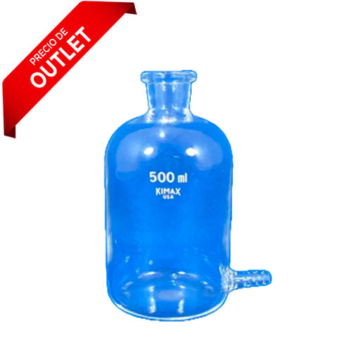 24046. FRASCO ASPIRADOR DE VIDRIO 500ML, SALIDA LATERAL KIMAX