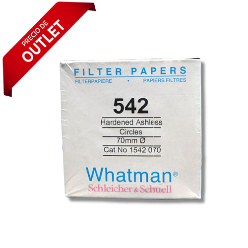 22220.  PAPEL FILTRO #542 7CM C/100 WHATMAN