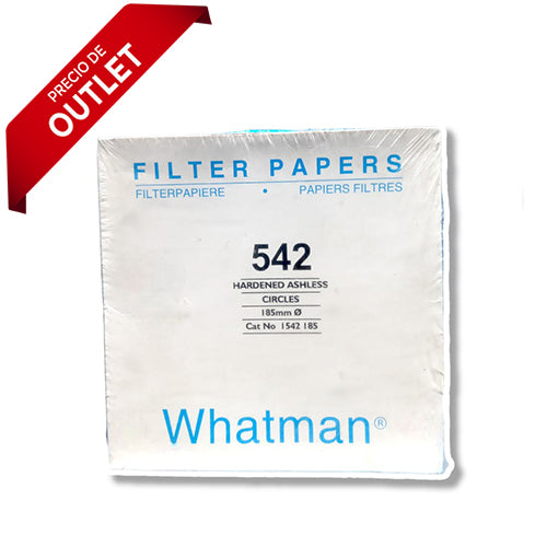 22258.  PAPEL FILTRO #542 18.5CM C/100 WHATMAN