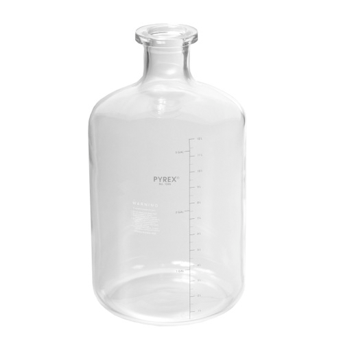 5821. FRASCO VIDRIO CLARO 9LT AFORADA P/SOLUCIONES - PYREX